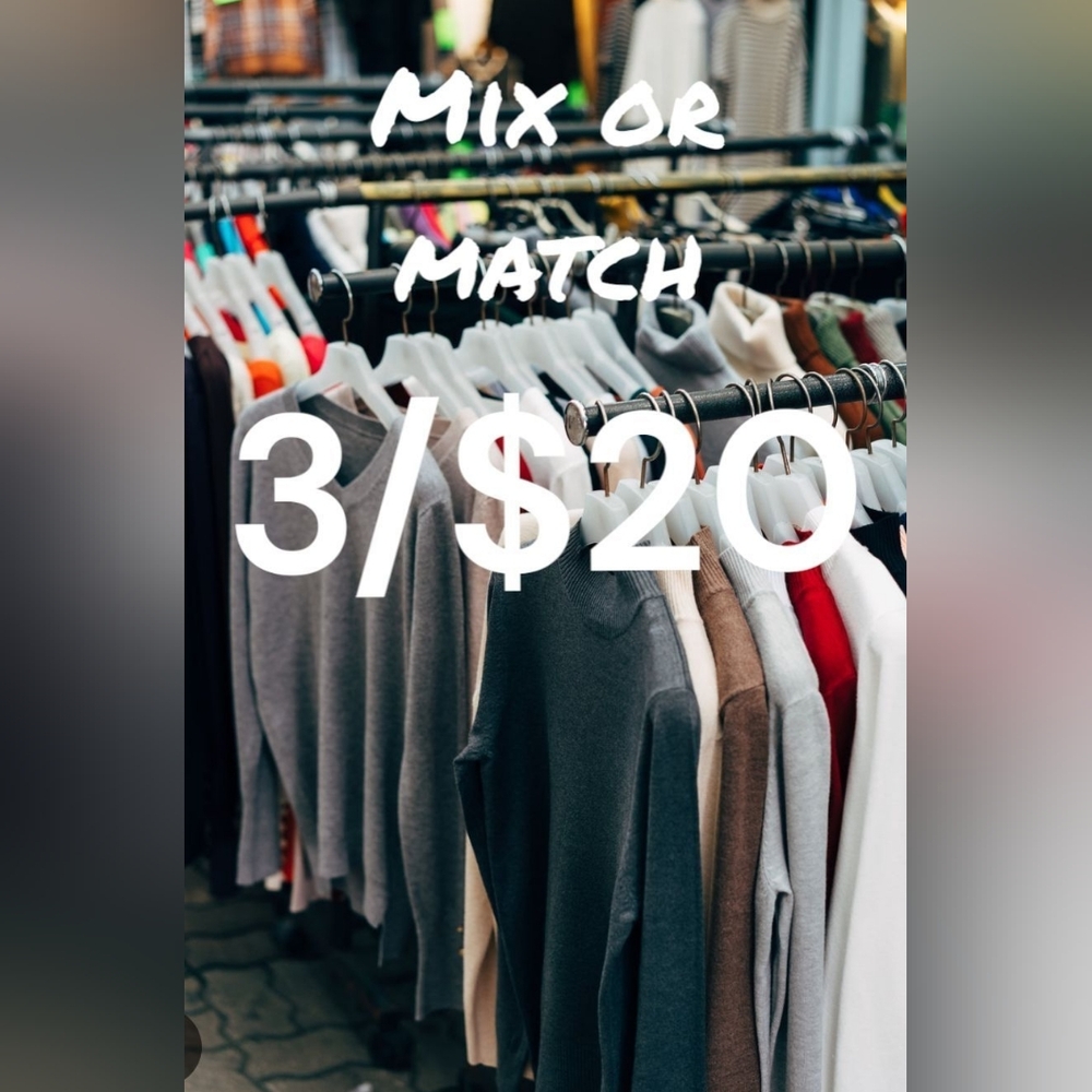 Children Women's And Mens Clothing 3/20 Mix Or Match